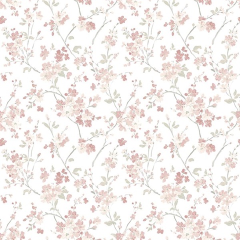 Glinda Rose Floral Trail Wallpaper