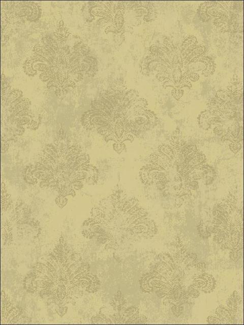 Gold and Brown Damask