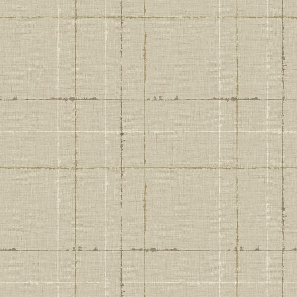 Gorton Plaid Papyrus Wallpaper