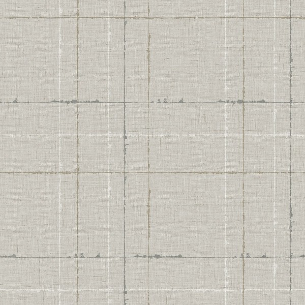 Gorton Plaid Pebble Wallpaper