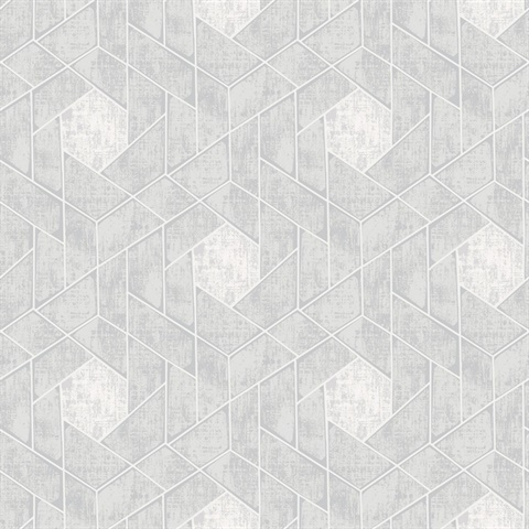 Granada Light Grey Geometric Wallpaper