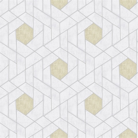 Granada Silver Geometric Wallpaper