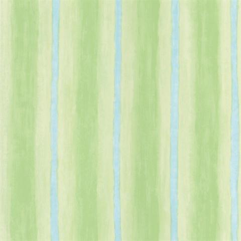 Green & Blue Watercolor Stripe
