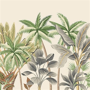 Green Tropical Palm Trees Wall Mural