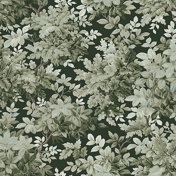 Greenwood Dark Green Deciduous Wallpaper