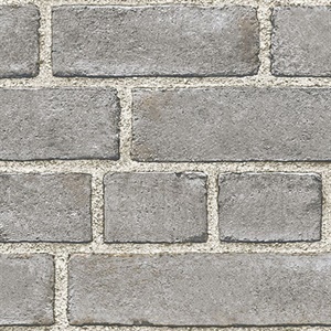 Grey Brick Facade Peel & Stick Wallpaper