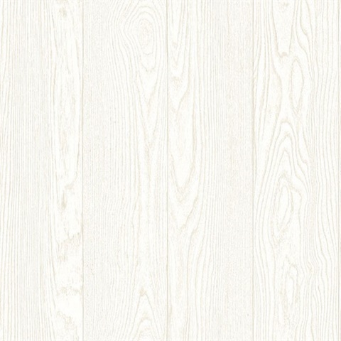 Groton Off-White Wood Plank Wallpaper
