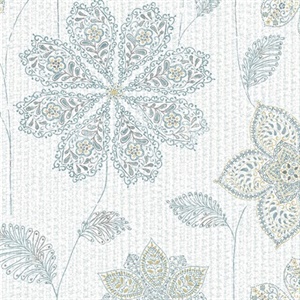 Gypsy Floral Blue/Green Peel & Stick Wallpaper