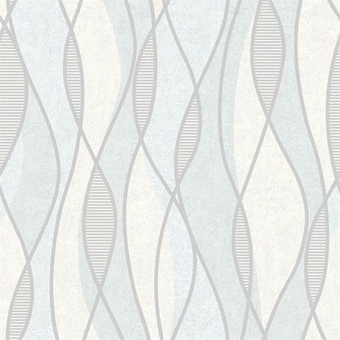 Gyro Light Blue Swirl Geometric Wallpaper