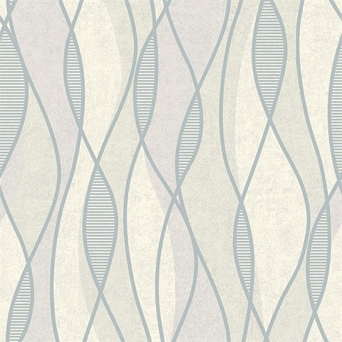 Gyro Pewter Swirl Geometric Wallpaper