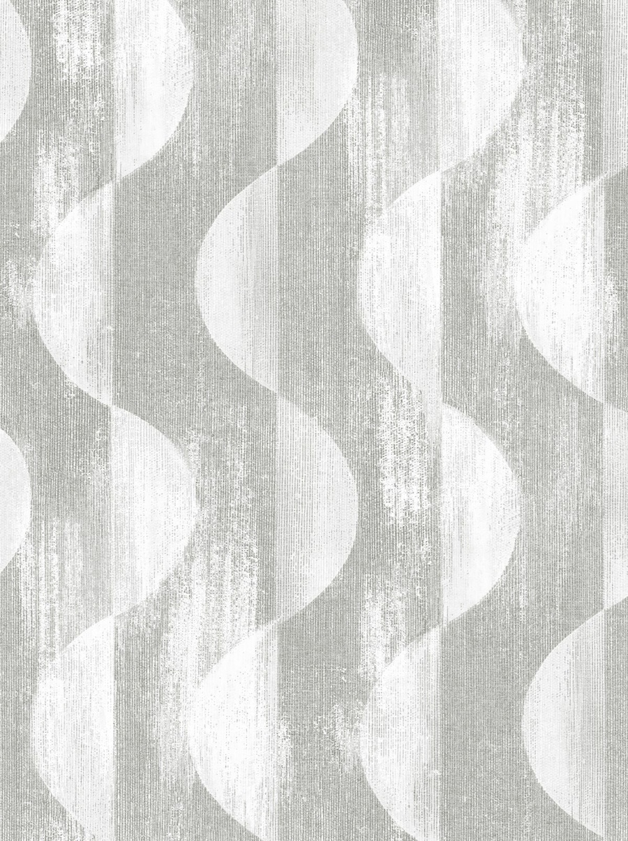 Half Circles Grey Peel & Stick Wallpaper