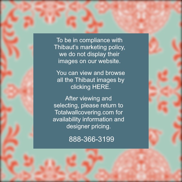 Halie Aqua and Coral Wallpaper