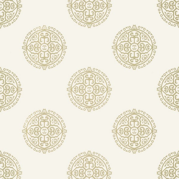 Halie Circle Beige Wallpaper