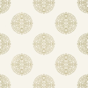 Halie Circle Beige Wallpaper