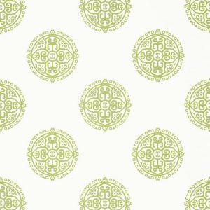 Halie Circle Green Wallpaper