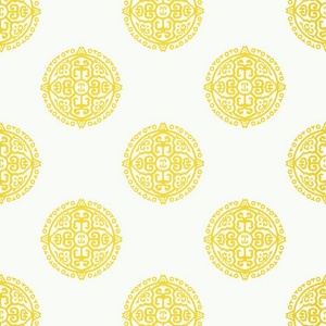 Halie Circle Yellow Wallpaper