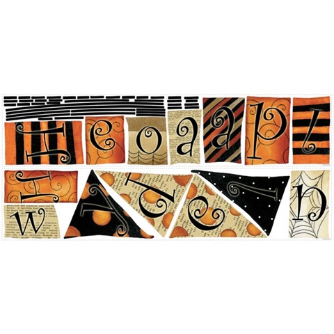 Happy Halloween Pennants Peel And Stick Wall Decals