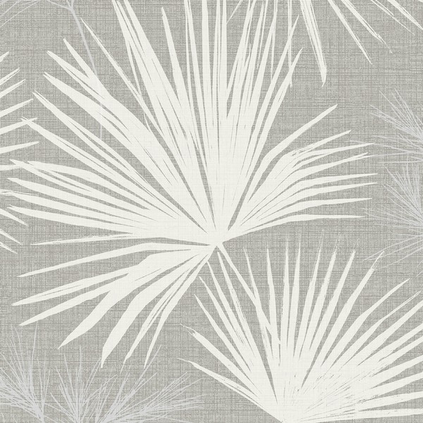 Hatteras Grey Palms Wallpaper