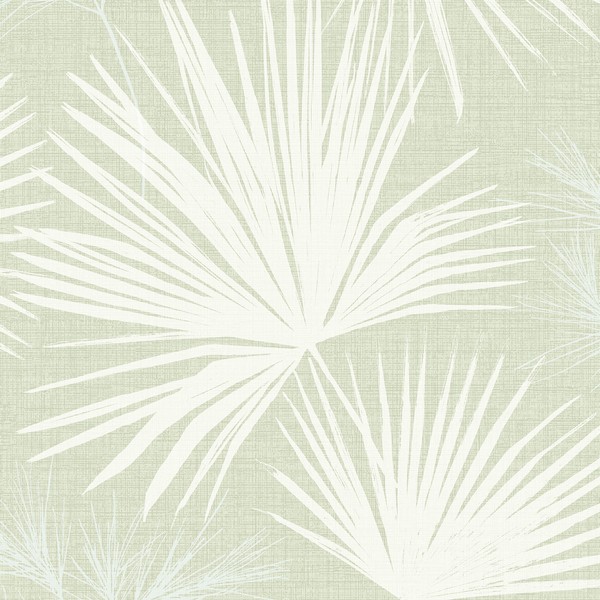 Hatteras Light Green Palms Wallpaper