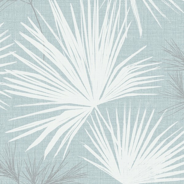 Hatteras Sky Blue Palms Wallpaper