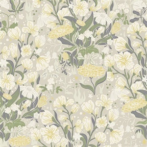 Hava Yellow Meadow Flowers Wallpaper