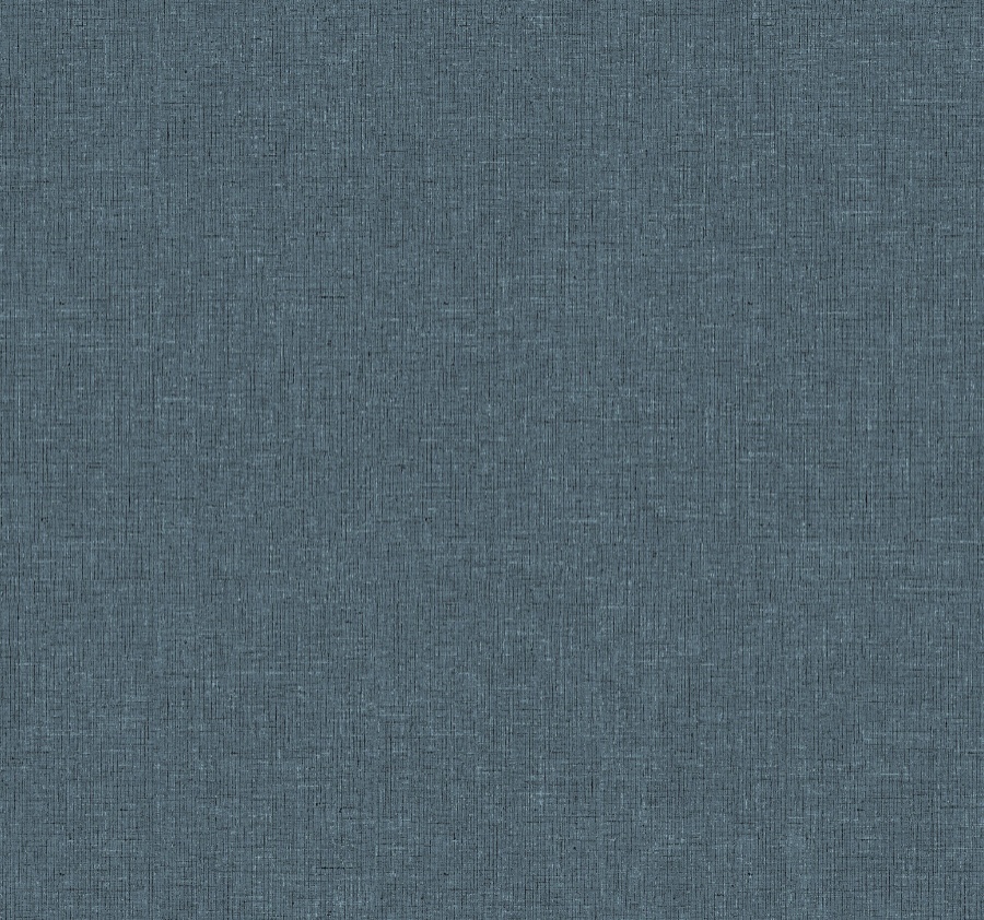 Heathered Linen Indigo Faux Fabric Wallpaper