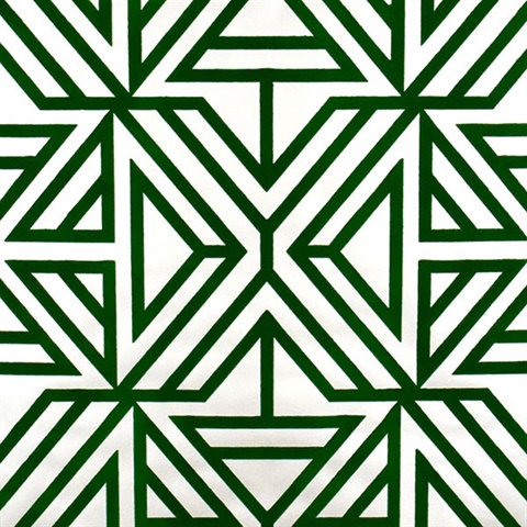 Helios Green Geometric Wallpaper