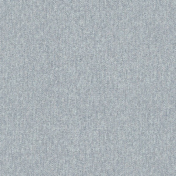 Herringbone Blue Tweed Wallpaper