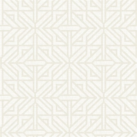 Hesper Ivory Geometric Wallpaper