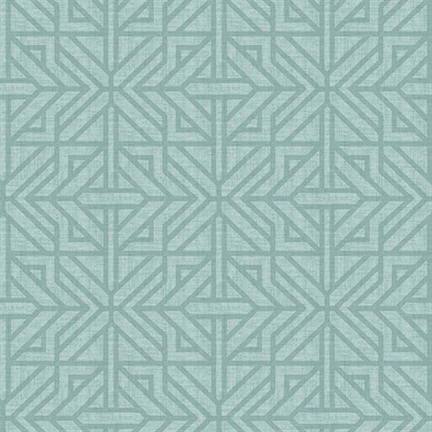 Hesper Teal Geometric Wallpaper