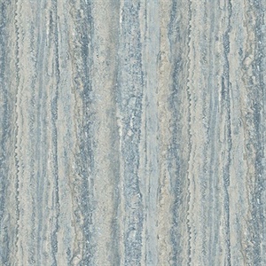 Hilton Blue Marbled Paper Wallpaper