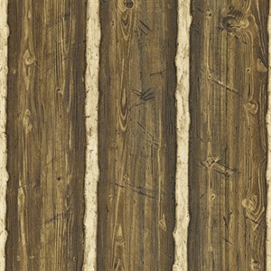Hodgenville Brown Pine Wood Wallpaper