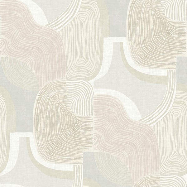 Hollace Mauve Geometric Wallpaper