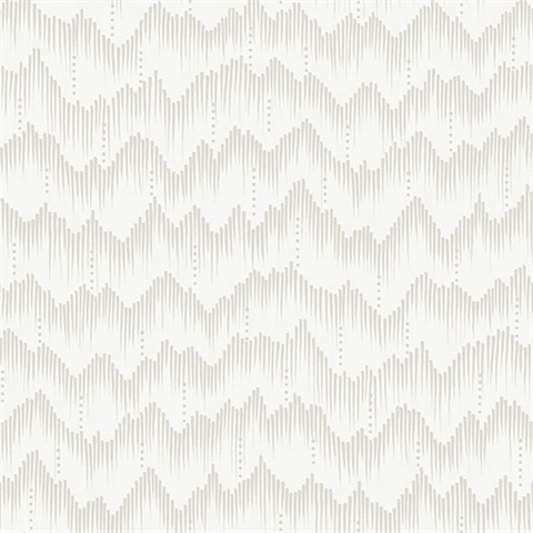 Holmby Bone Brushstroke Zigzag Wallpaper by Scott Living