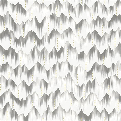 Holmby Grey Brushstroke Zigzag Wallpaper by Scott Living