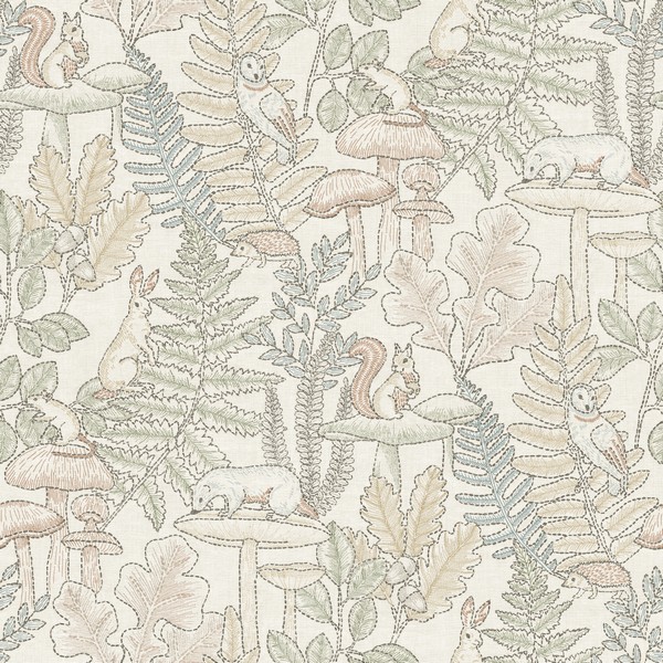 Holt Pastel Woodland Wallpaper