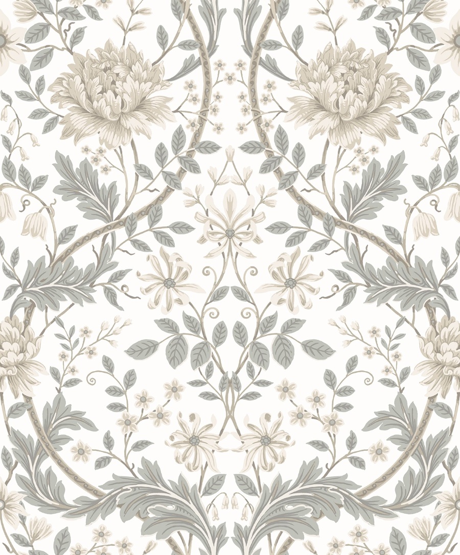 Honeysuckle Floral Prepasted Wallpaper