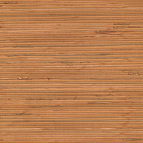 Honoka Peach Grasscloth Wallpaper