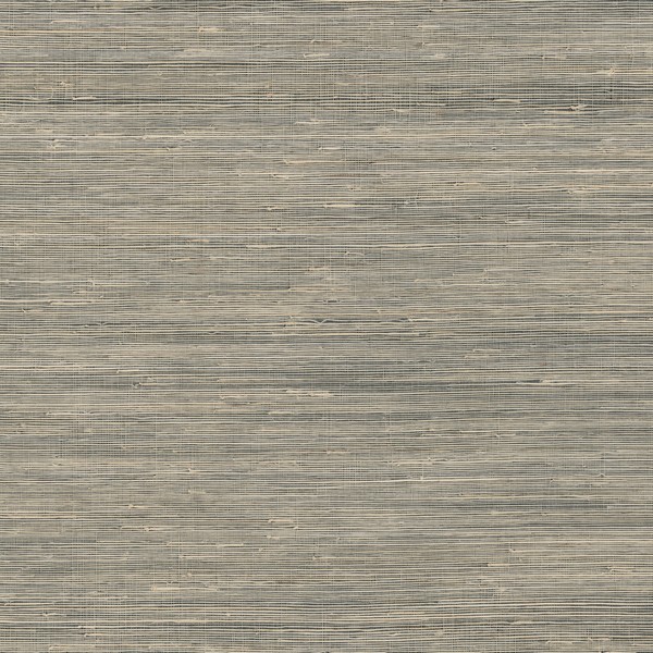 Horizontal Jute Black  Grasscloth Wallpaper