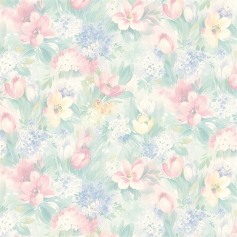 Hucklebee Pink Floral Wallpaper