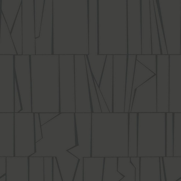 Huntington Charcoal Geometric Stripe Wallpaper