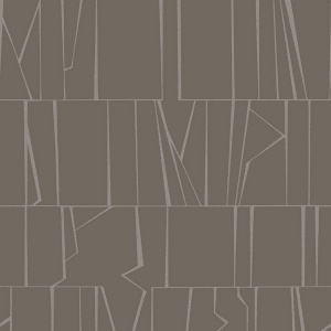 Huntington Chocolate Geometric Stripe Wallpaper
