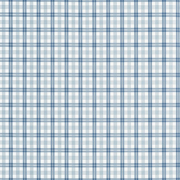 Huntly Plaid Blue Wallpaper