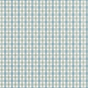 Huntly Plaid Peacock Blue and Green Wallpaper