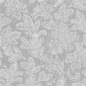 Ida Grey Scroll Wallpaper