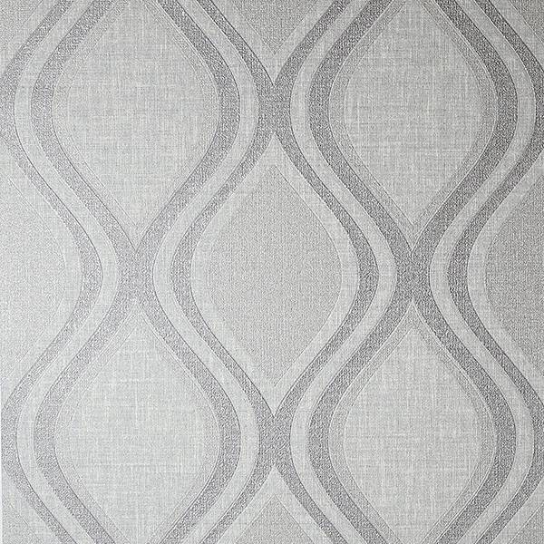 Ignatius Grey Ogee Wallpaper