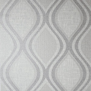 Ignatius Grey Ogee Wallpaper