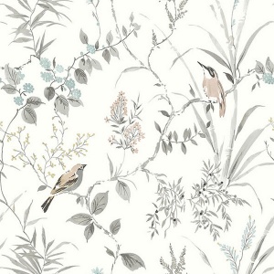 Imperial Garden Neutral Botanical Wallpaper