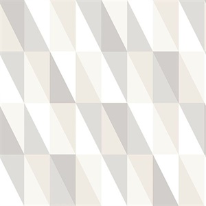 Inez Neutral Geometric Wallpaper