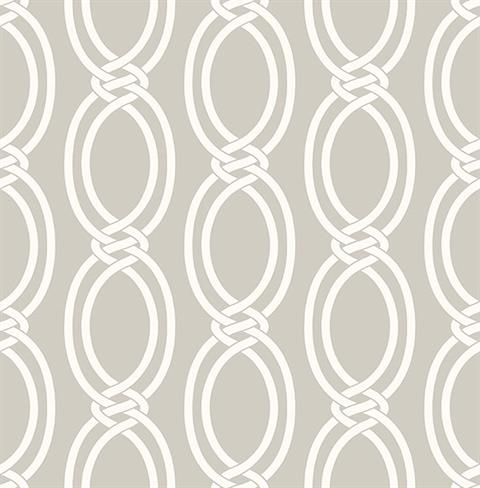 Infinity Taupe Geometric Stripe Wallpaper